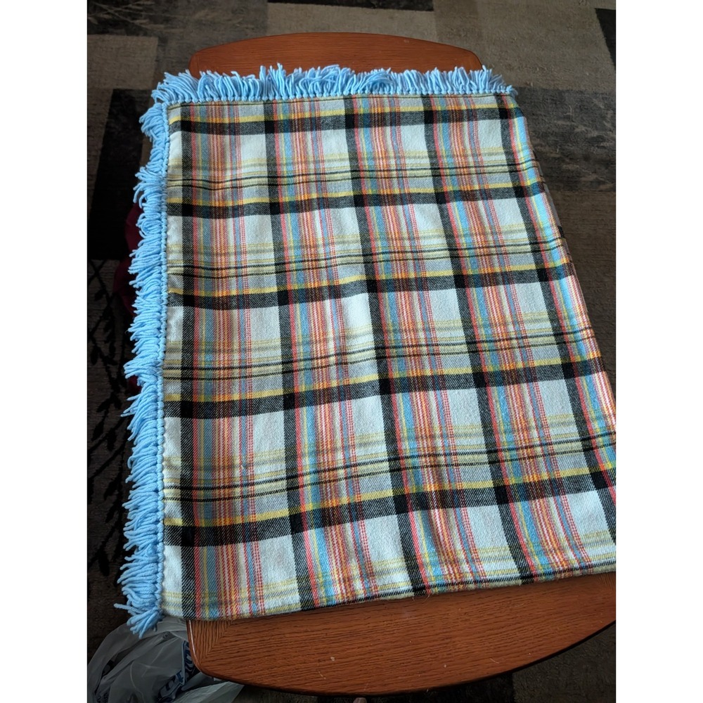 Connemara Irish Wool Rug (Throw  Blanket) 76" X 62".No Tag.Fringe Was Added.